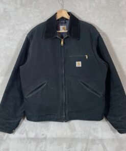 Carhartt J001 BLK Black Detroit Jacket Mens Medium Regular Honeycomb Fade USA