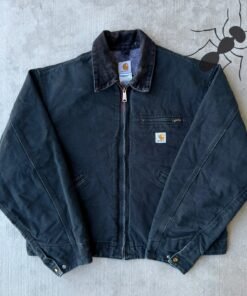 Carhartt J01 BLK black Detroit work wear jacket XL