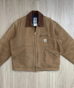 VTG Carhartt Detroit J01 BRN “Brown” Jacket Men’s 42 REG Blanket Lined Made USA